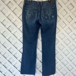 Lucky Brand Dungaree Classic Rider Straight Leg Jeans Embroidered Pockets 8/29